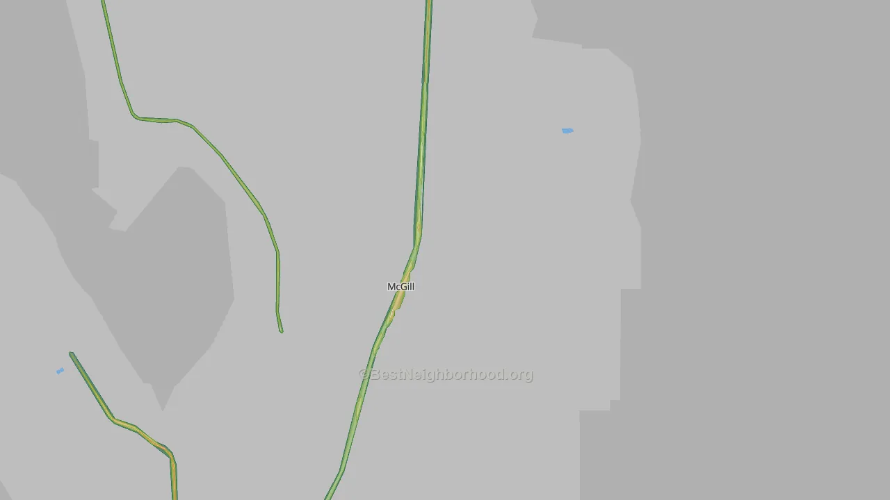 McGill, NV Map of Noise Levels in McGill