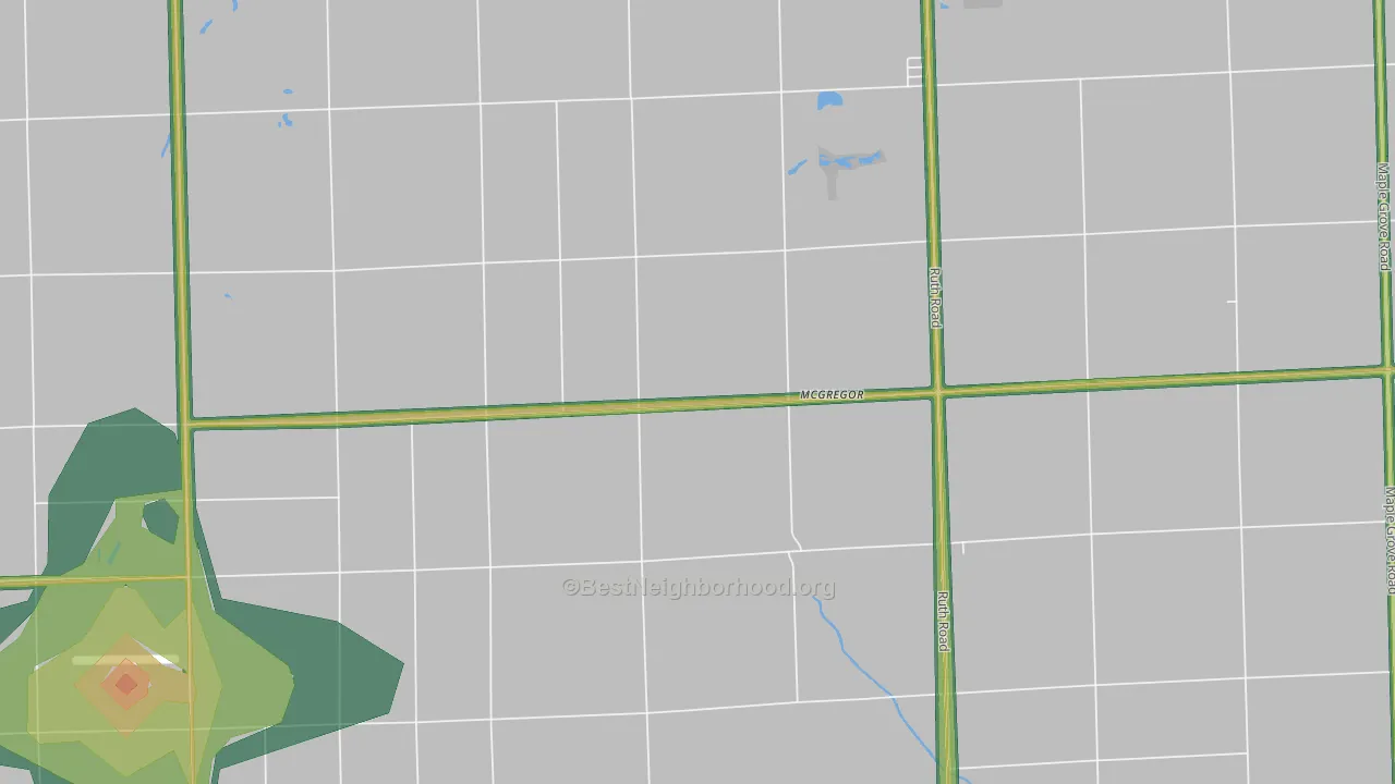 McGregor, MI Map of Noise Levels in McGregor