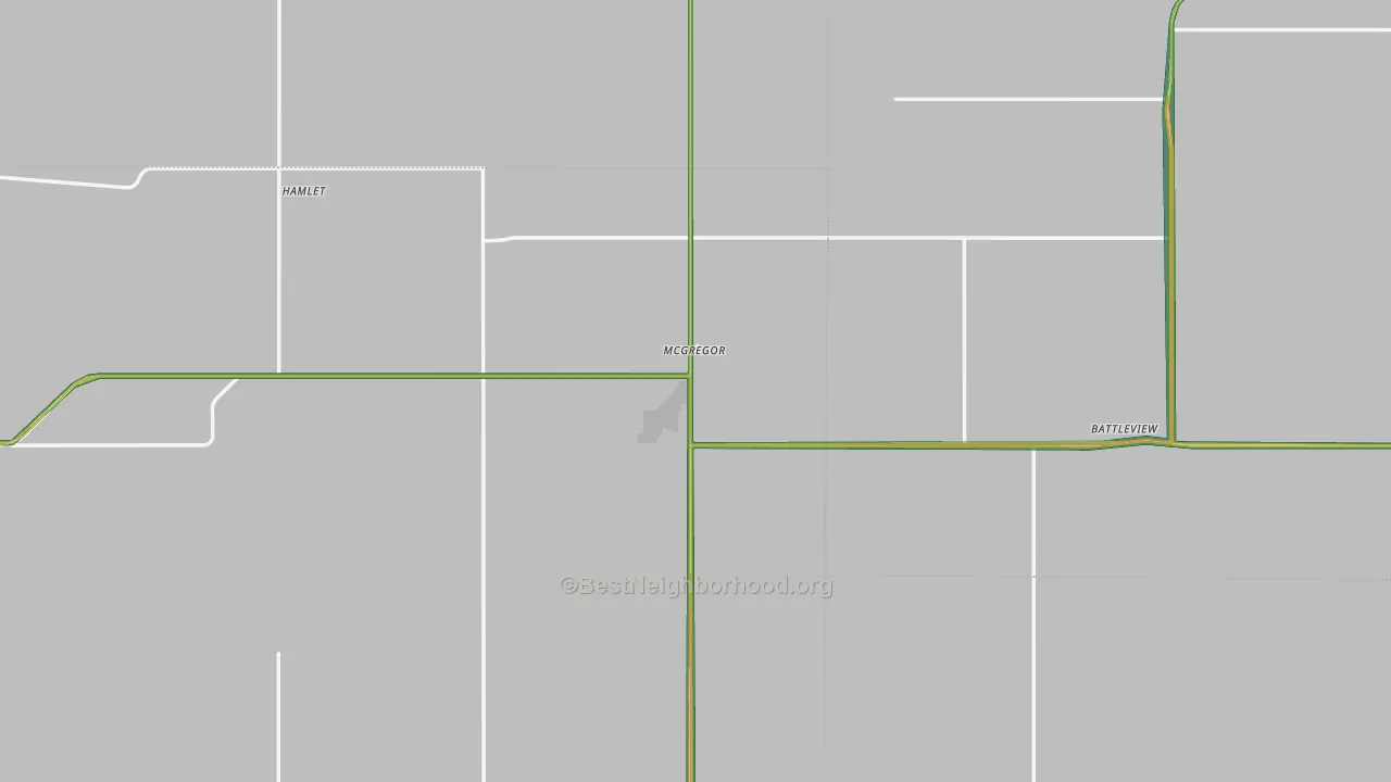Mcgregor, ND Map of Noise Levels in Mcgregor