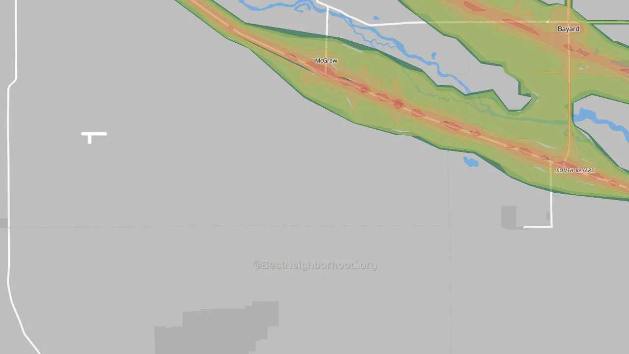 Mcgrew, NE Map of Noise Levels in Mcgrew