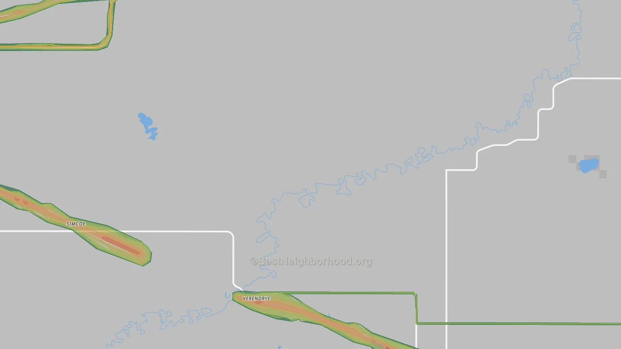 McHenry County, ND Map of Noise Levels in McHenry County