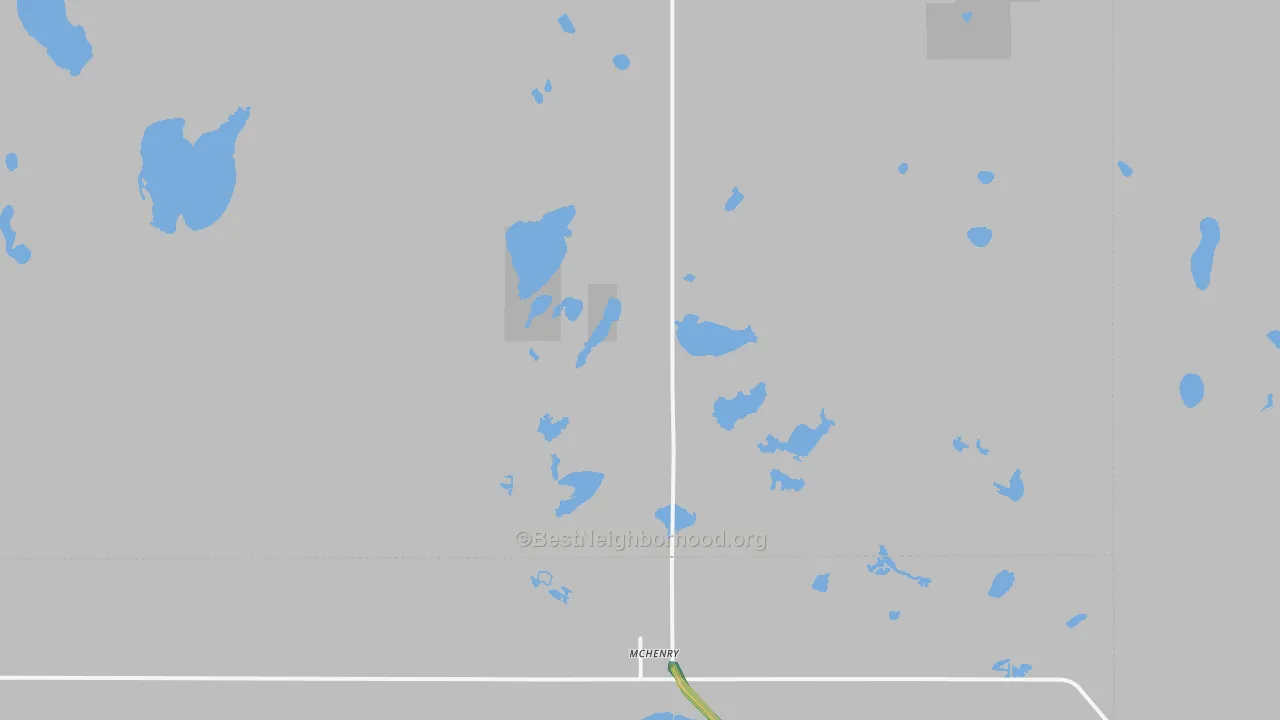 Mchenry, ND Map of Noise Levels in Mchenry