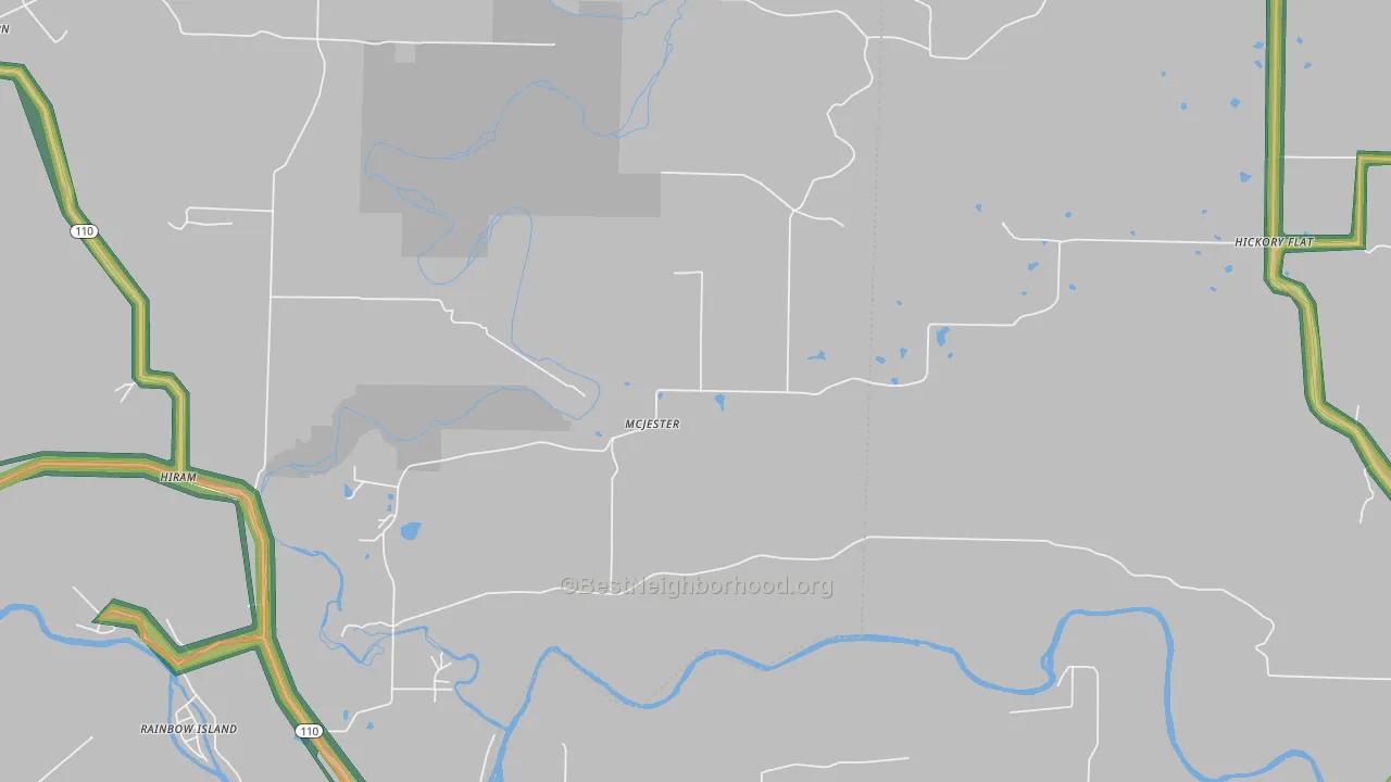 McJester, AR Map of Noise Levels in McJester