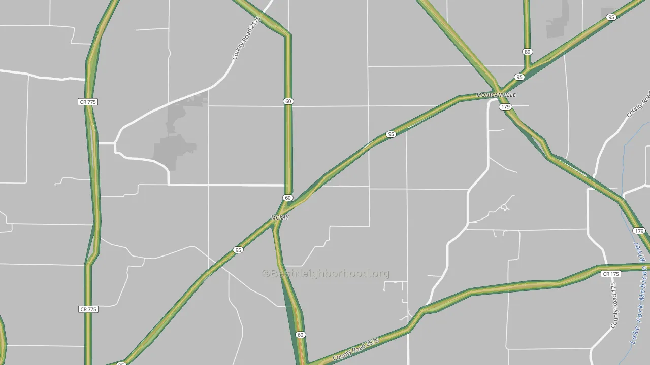 McKay, OH Map of Noise Levels in McKay