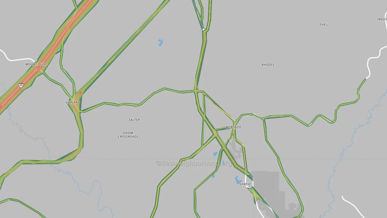 McKenzie, AL Map of Noise Levels in McKenzie