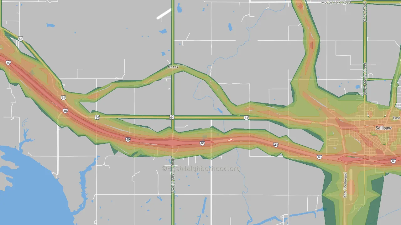 McKey, OK Map of Noise Levels in McKey