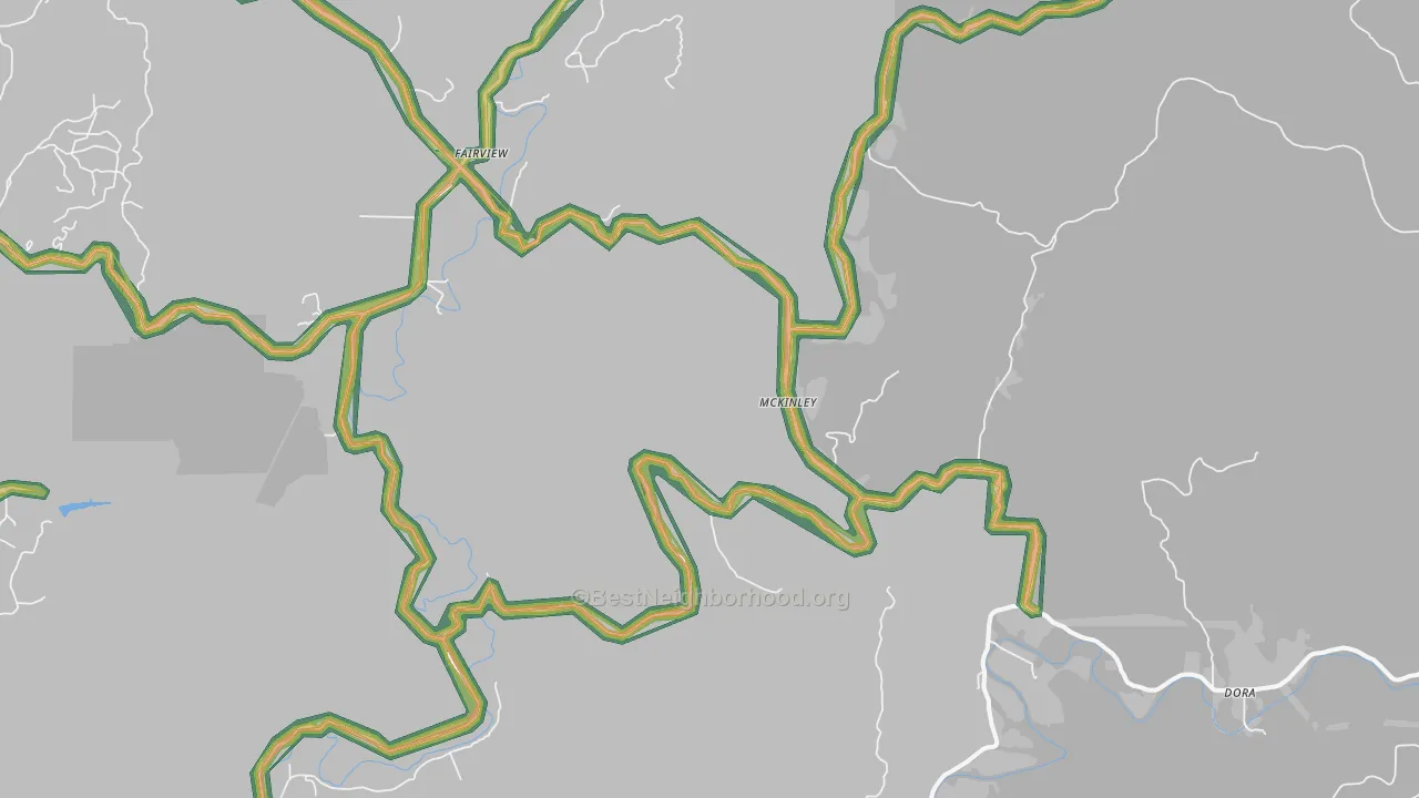 McKinley, OR Map of Noise Levels in McKinley