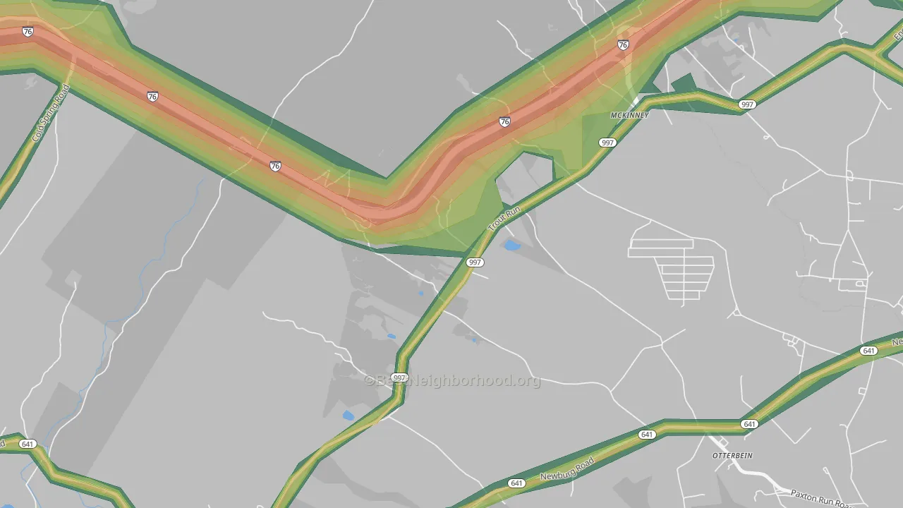 McKinney, PA Map of Noise Levels in McKinney