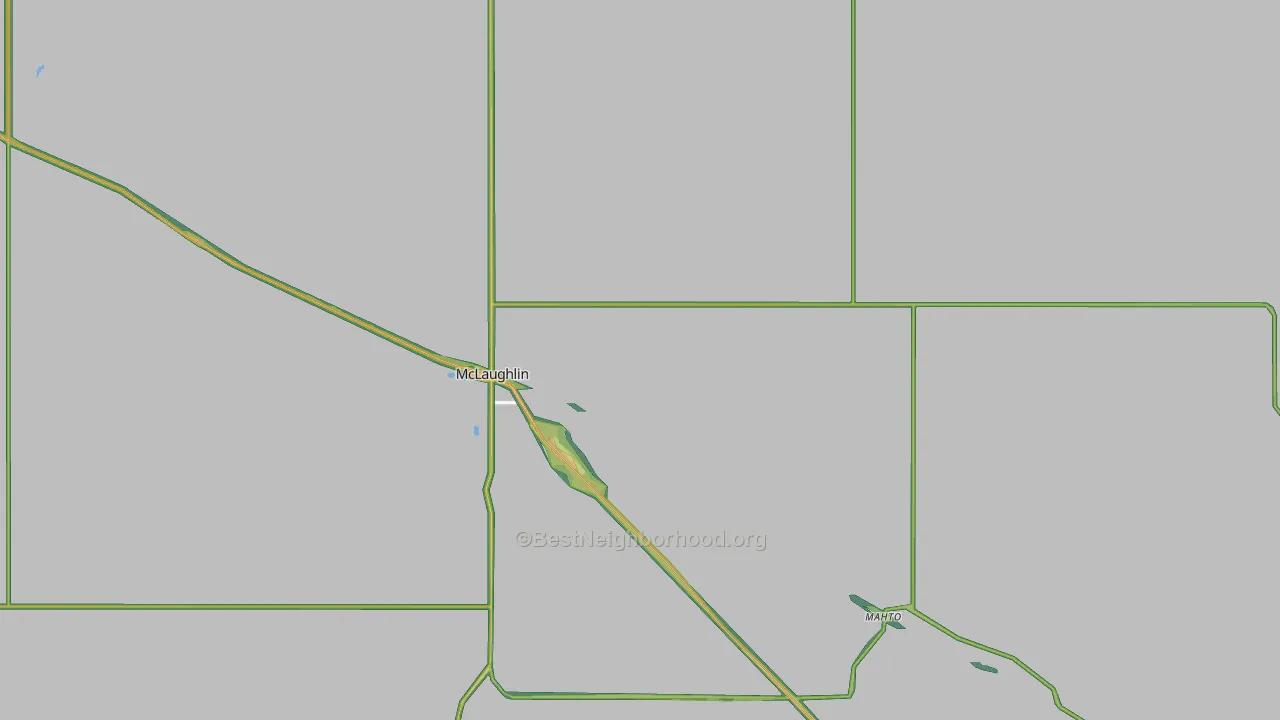 McLaughlin, SD Map of Noise Levels in McLaughlin