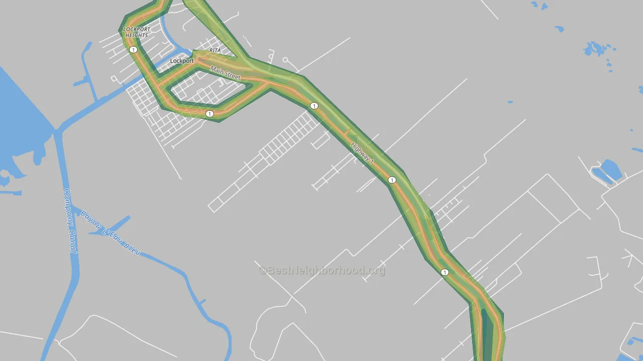 McLeod, LA Map of Noise Levels in McLeod