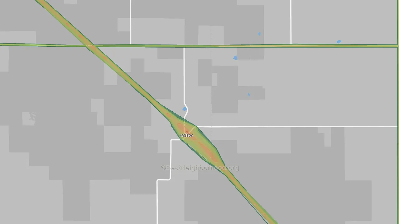 Mcleod, ND Map of Noise Levels in Mcleod
