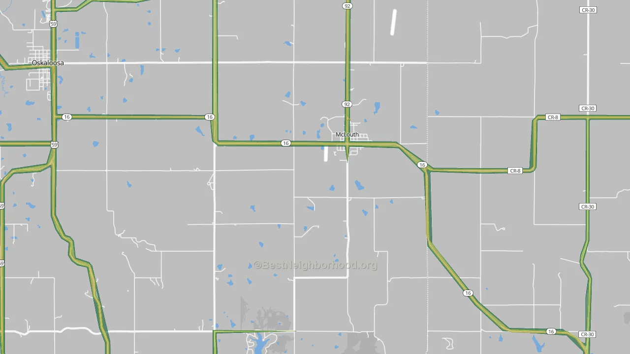 McLouth, KS Map of Noise Levels in McLouth