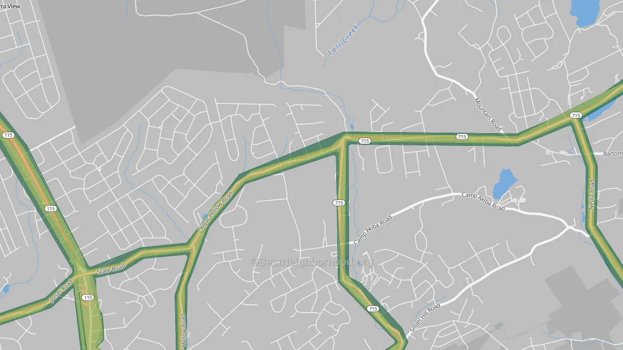 McMichaels, PA Map of Noise Levels in McMichaels