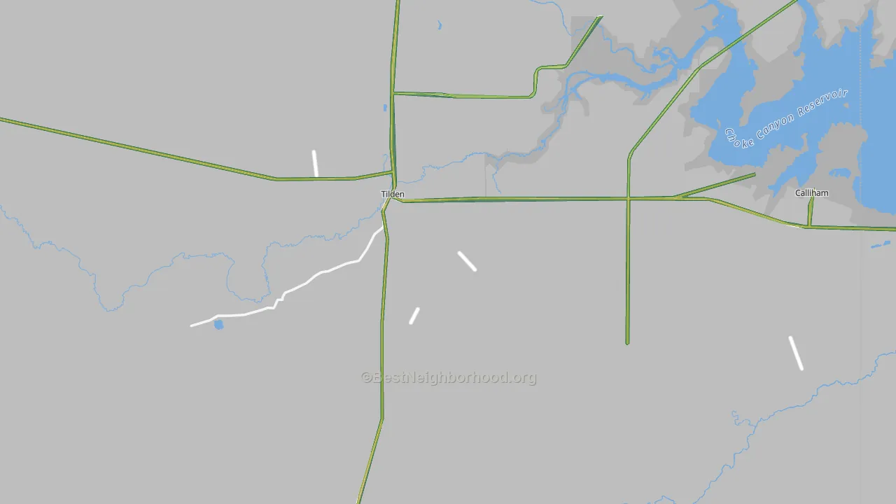 McMullen County, TX Map of Noise Levels in McMullen County
