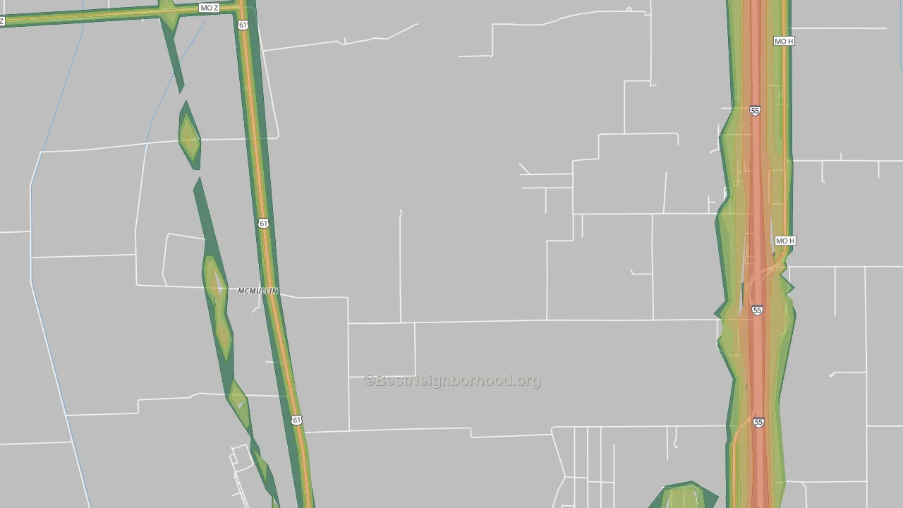 McMullin, MO Map of Noise Levels in McMullin