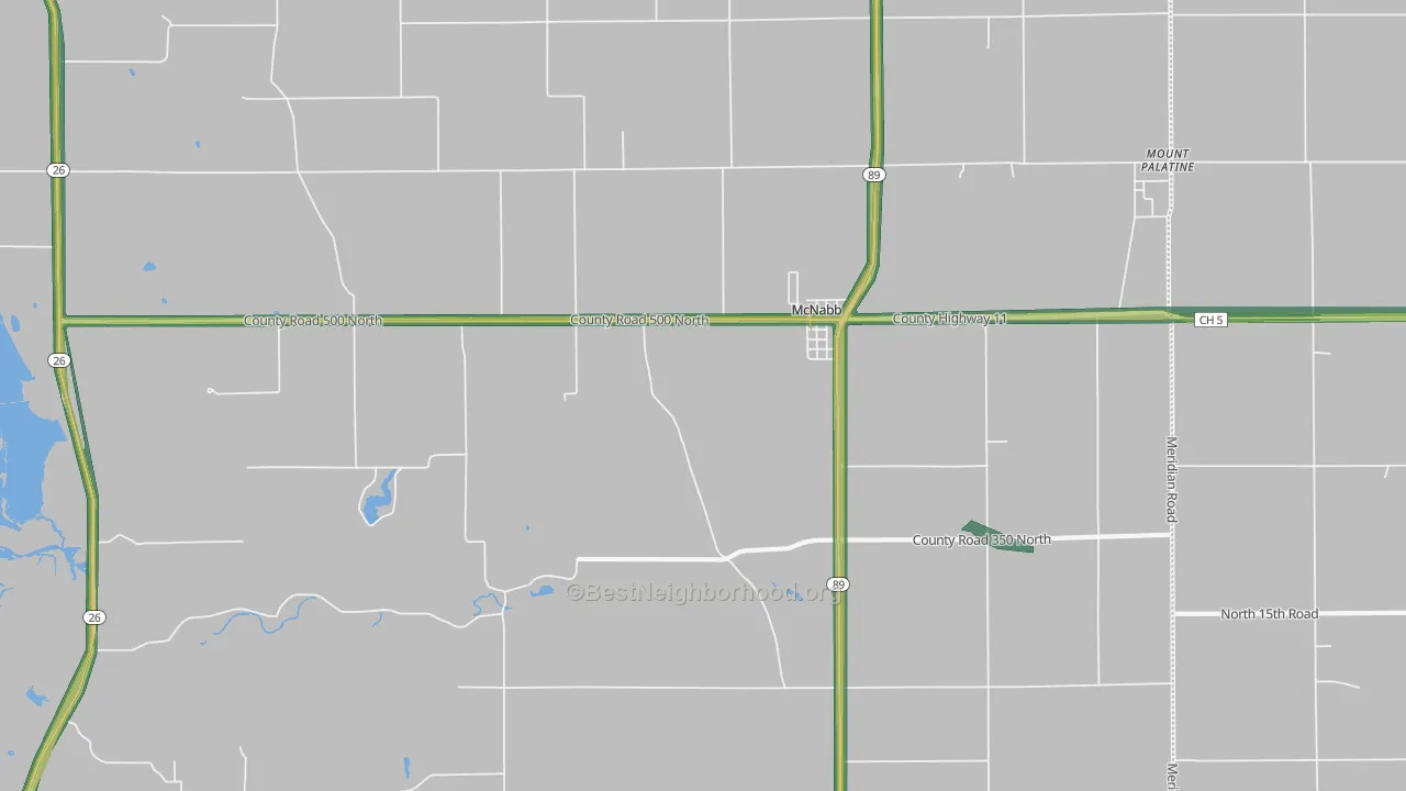 McNabb, IL Map of Noise Levels in McNabb