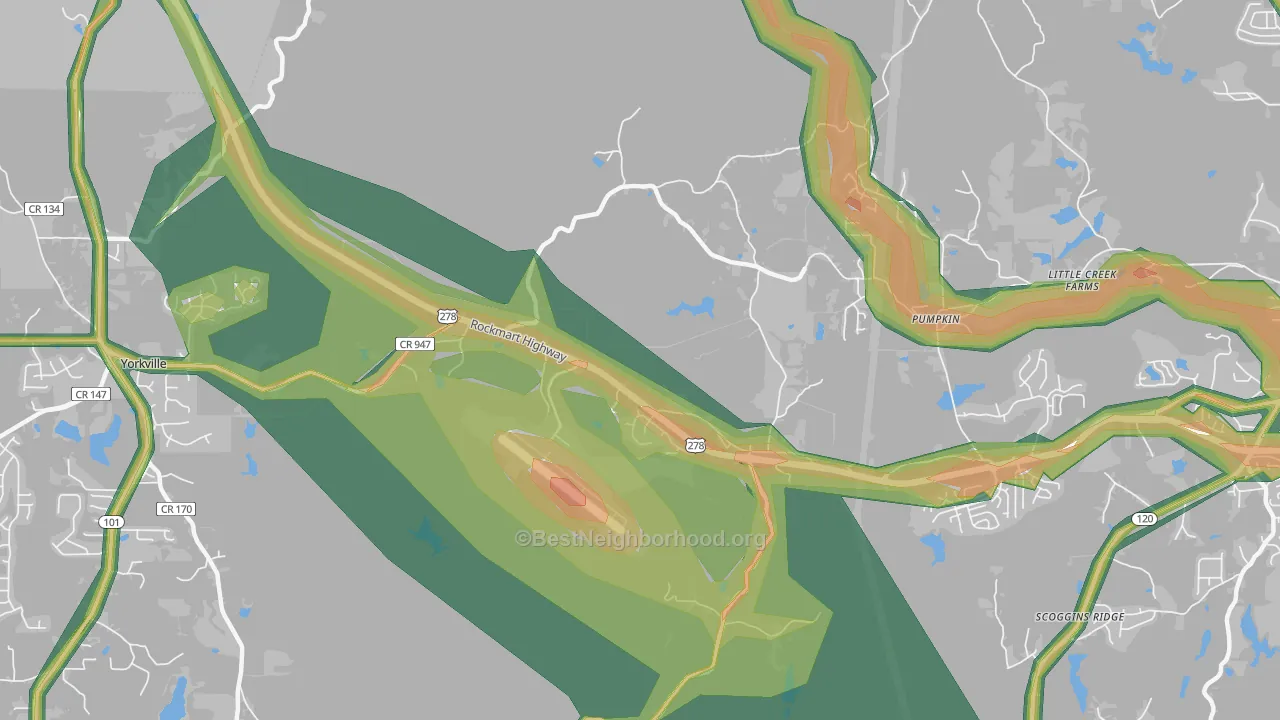 McPherson, GA Map of Noise Levels in McPherson