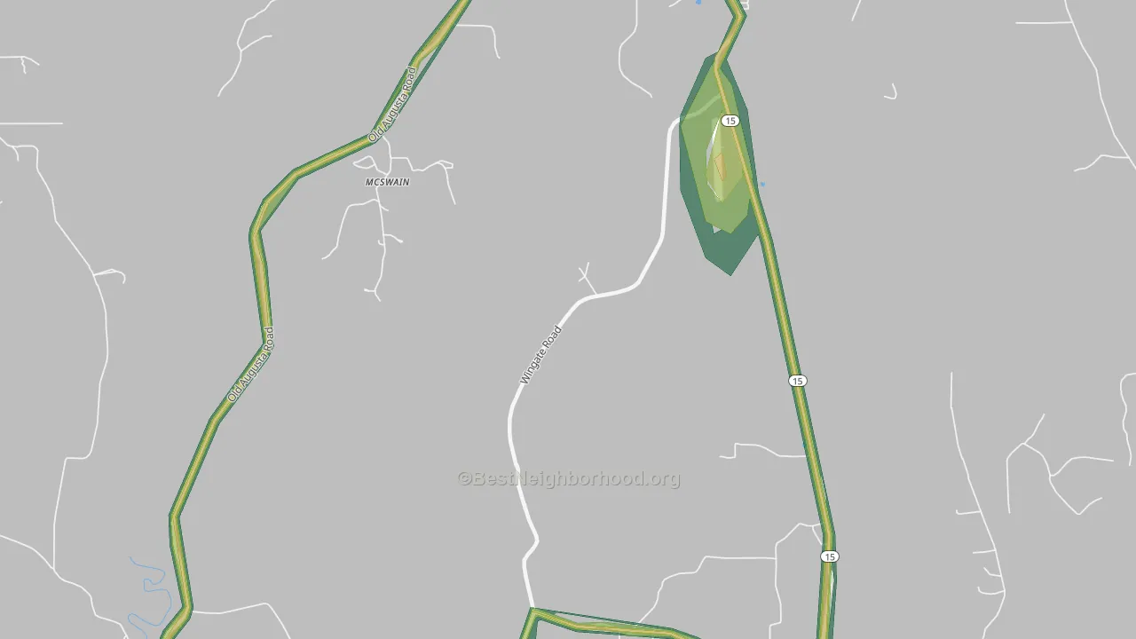 McSwain, MS Map of Noise Levels in McSwain