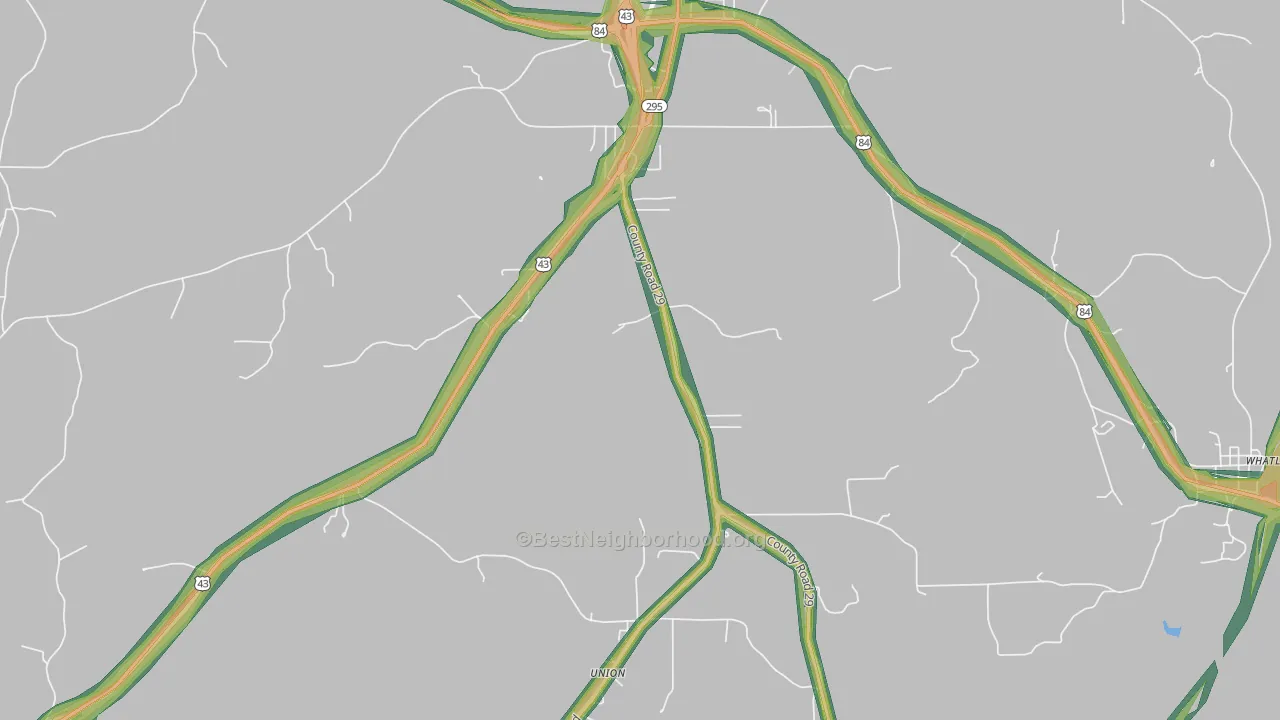 McVay, AL Map of Noise Levels in McVay