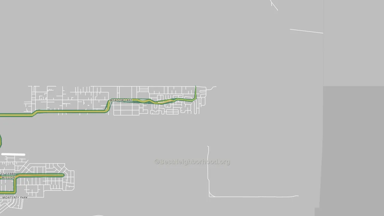 Meadow Lake, NM Map of Noise Levels in Meadow Lake