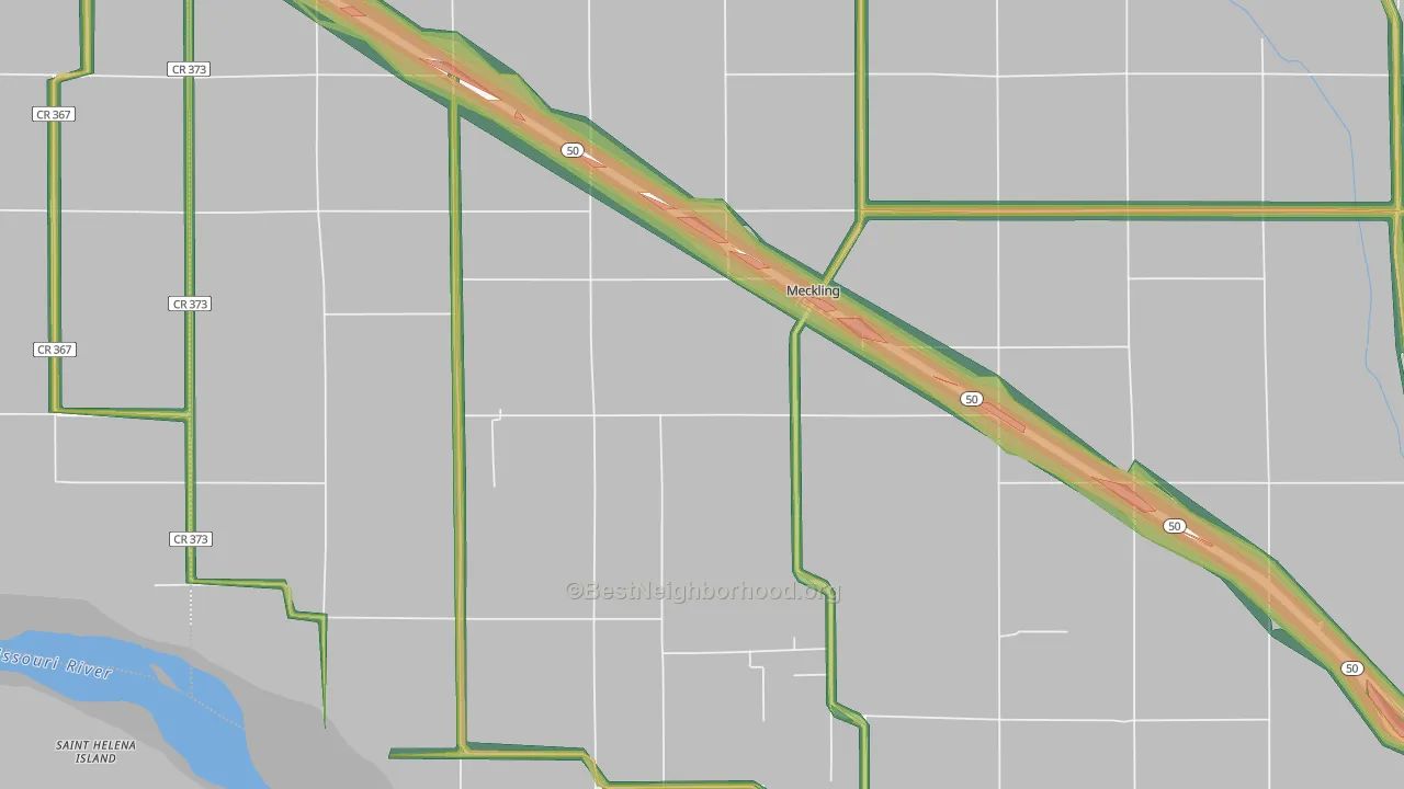 Meckling, SD Map of Noise Levels in Meckling