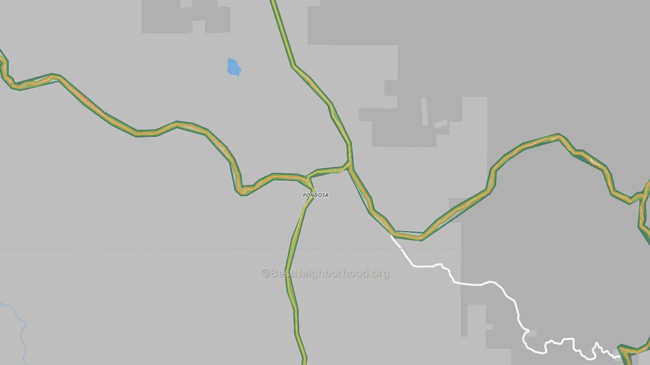 Medical Springs, OR Map of Noise Levels in Medical Springs