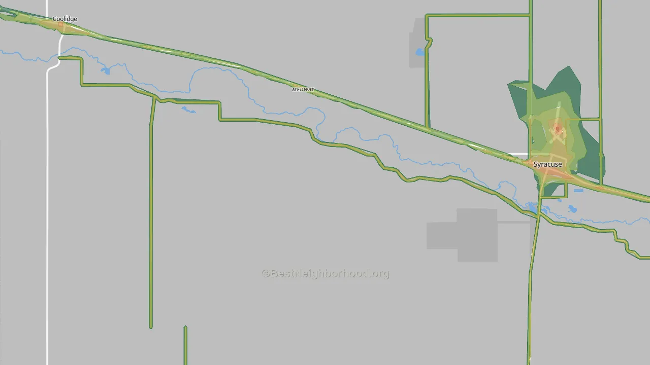 Medway, KS Map of Noise Levels in Medway