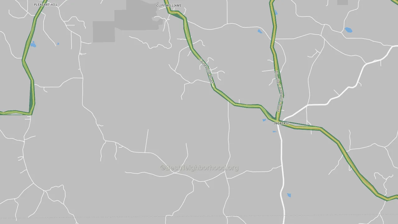 Meehan, MS Map of Noise Levels in Meehan