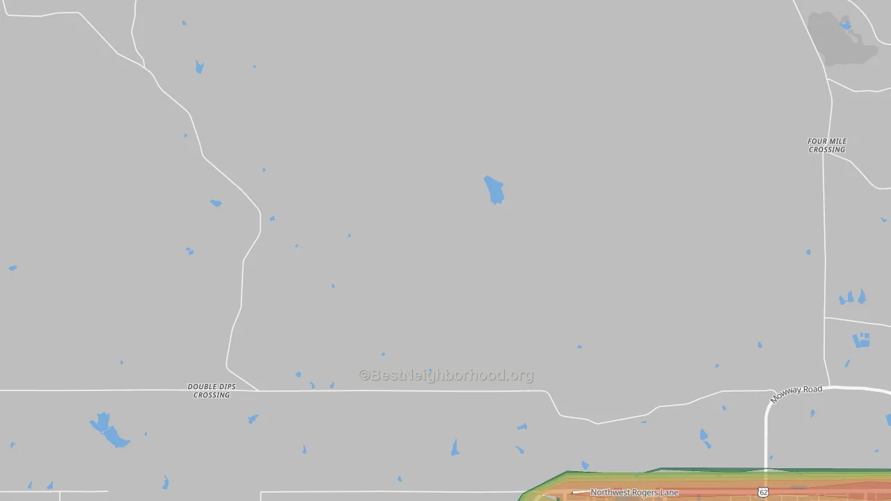 Meers, OK Map of Noise Levels in Meers