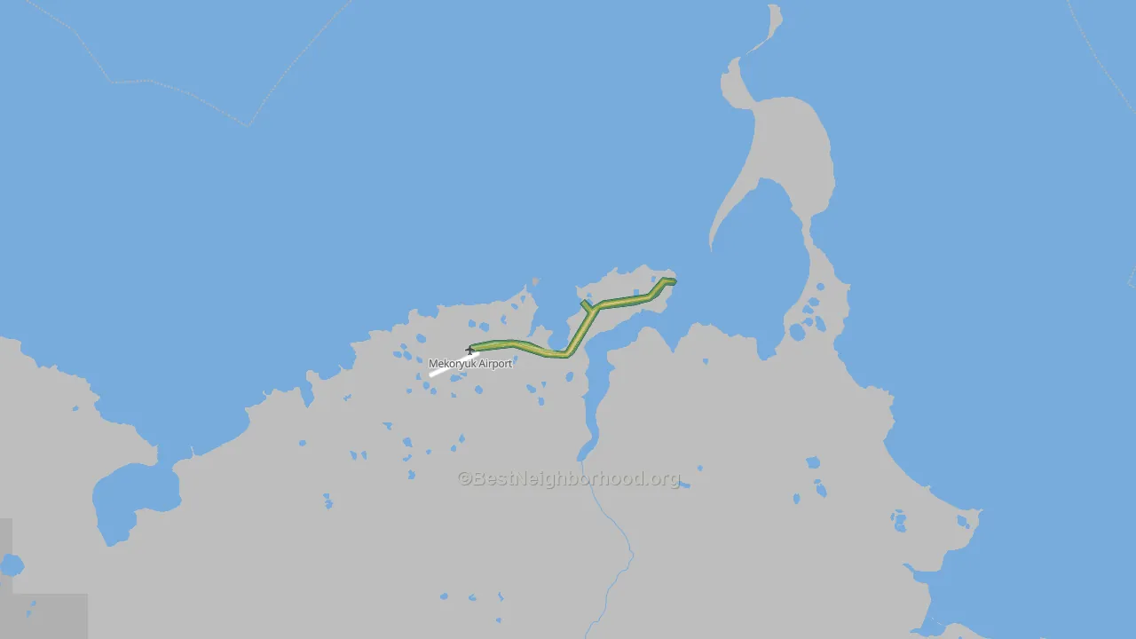 Mekoryuk, AK Map of Noise Levels in Mekoryuk
