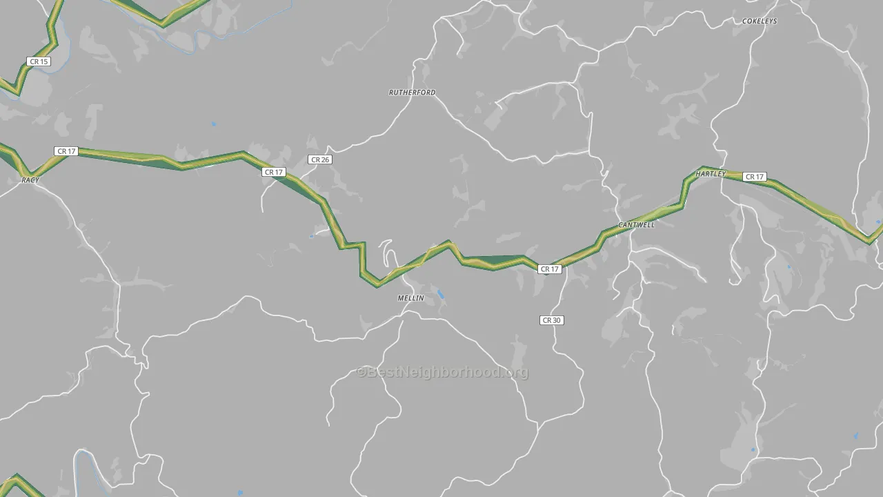 Mellin, WV Map of Noise Levels in Mellin