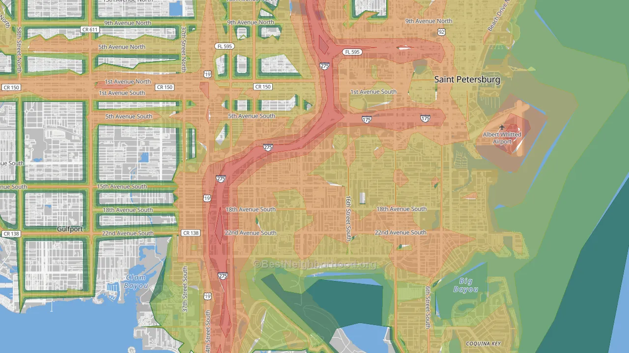 Melrose Mercy, St. Petersburg, FL Map of Noise Levels in Melrose Mercy
