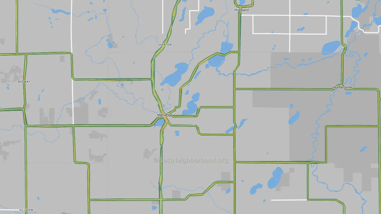 Menahga, MN Map of Noise Levels in Menahga