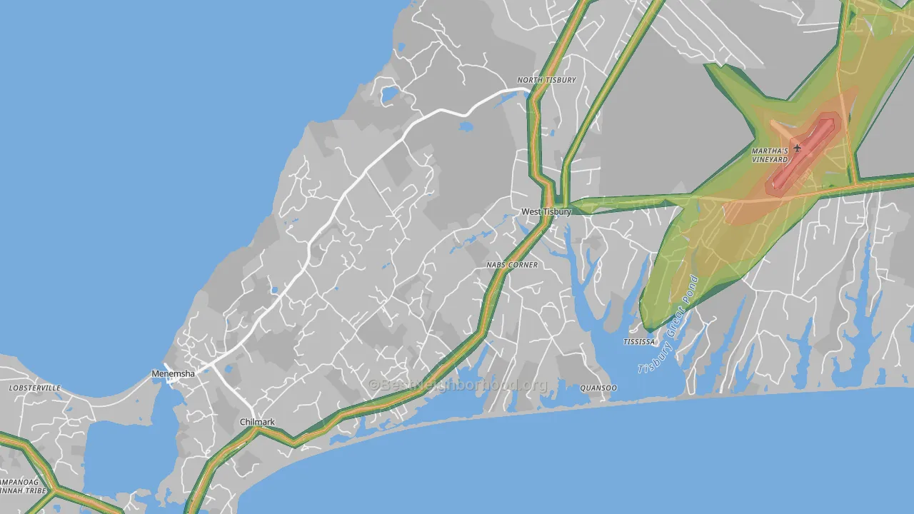 Menemsha, MA Map of Noise Levels in Menemsha