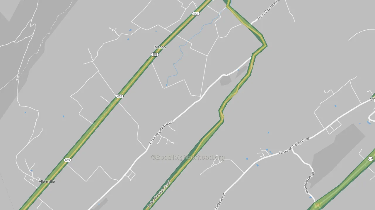 Menno, PA Map of Noise Levels in Menno