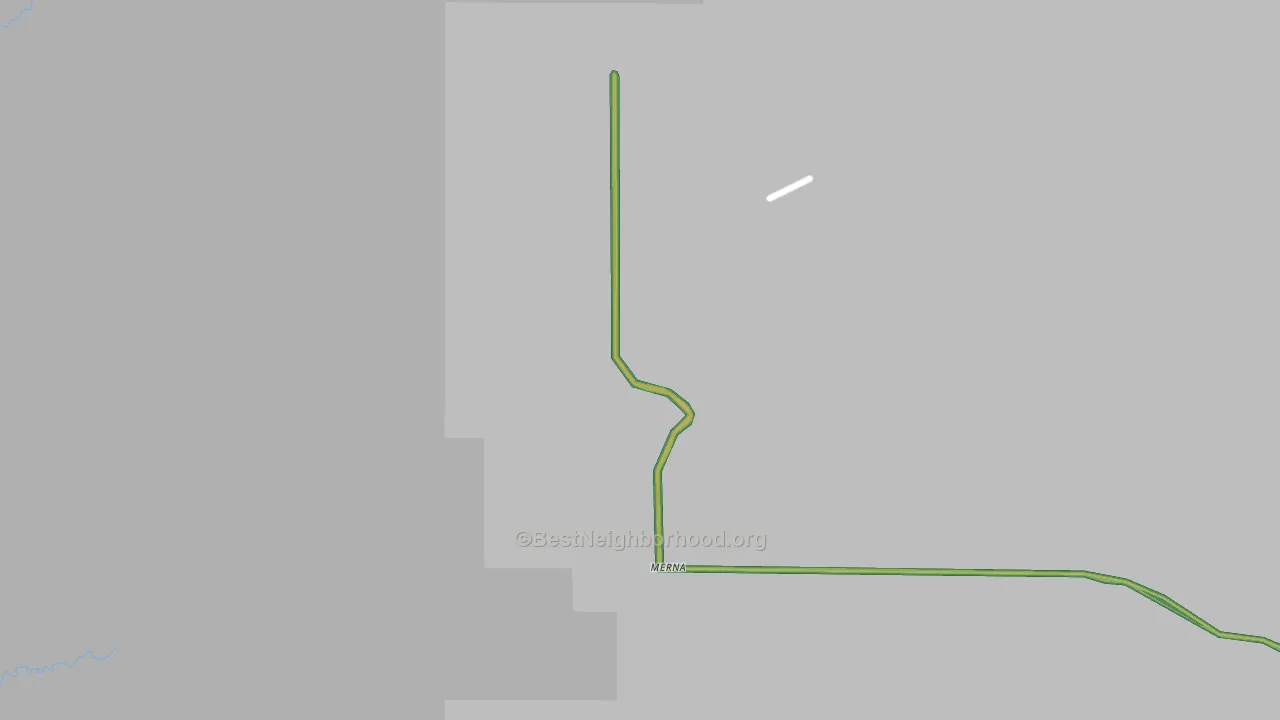 Merna, WY Map of Noise Levels in Merna