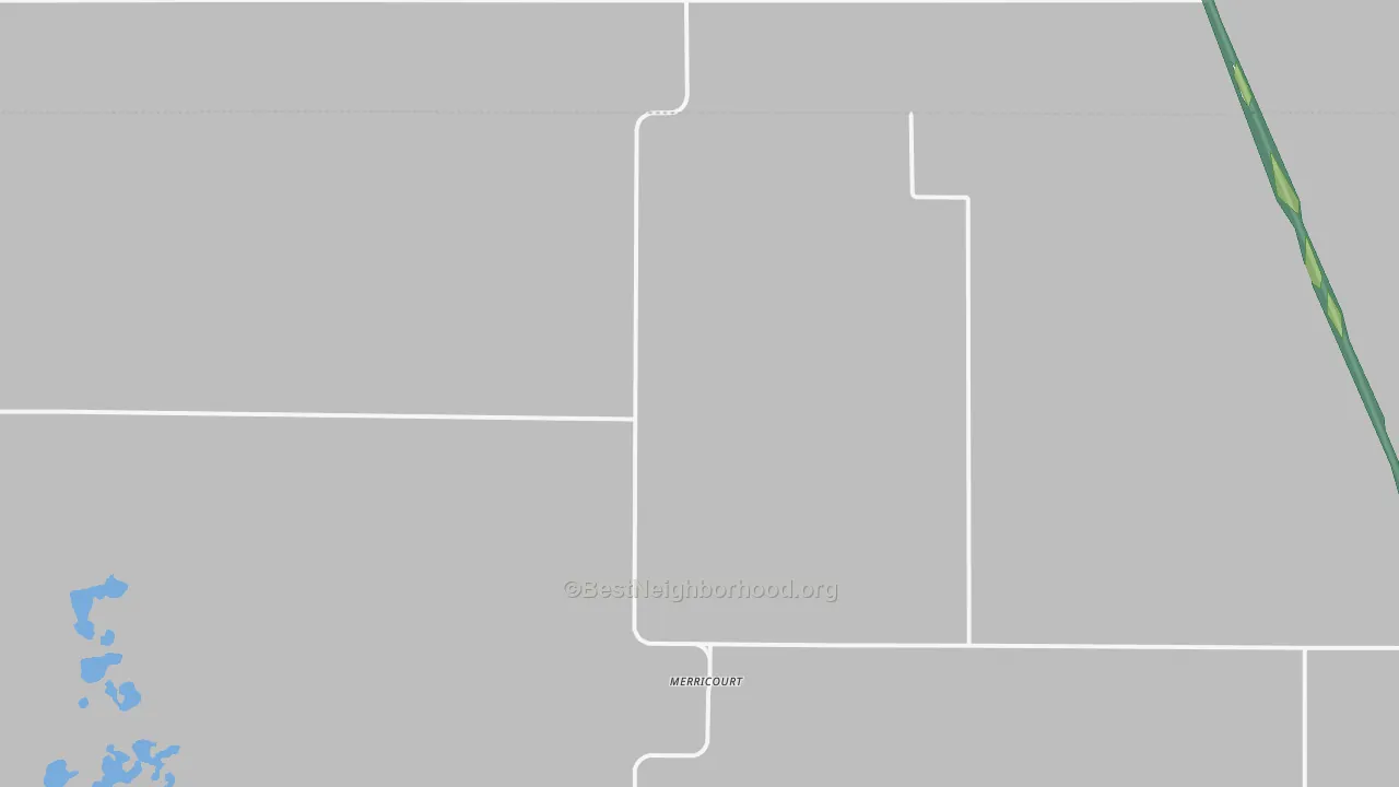 Merricourt, ND Map of Noise Levels in Merricourt