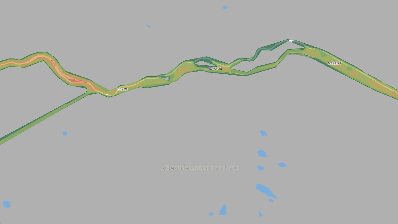 Merritt, WA Map of Noise Levels in Merritt