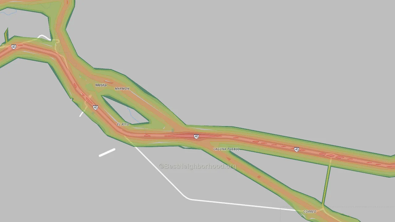 Mesita, NM Map of Noise Levels in Mesita