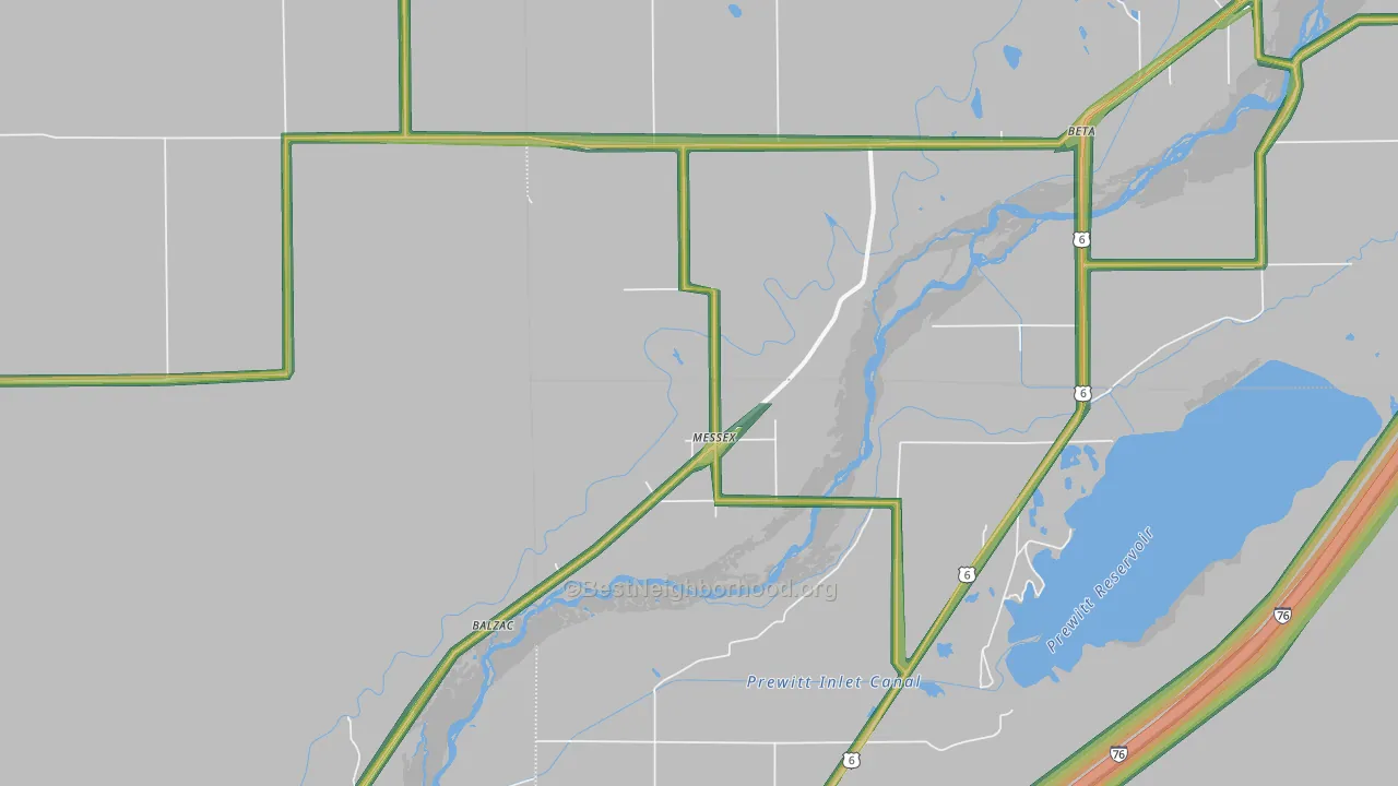 Messex, CO Map of Noise Levels in Messex