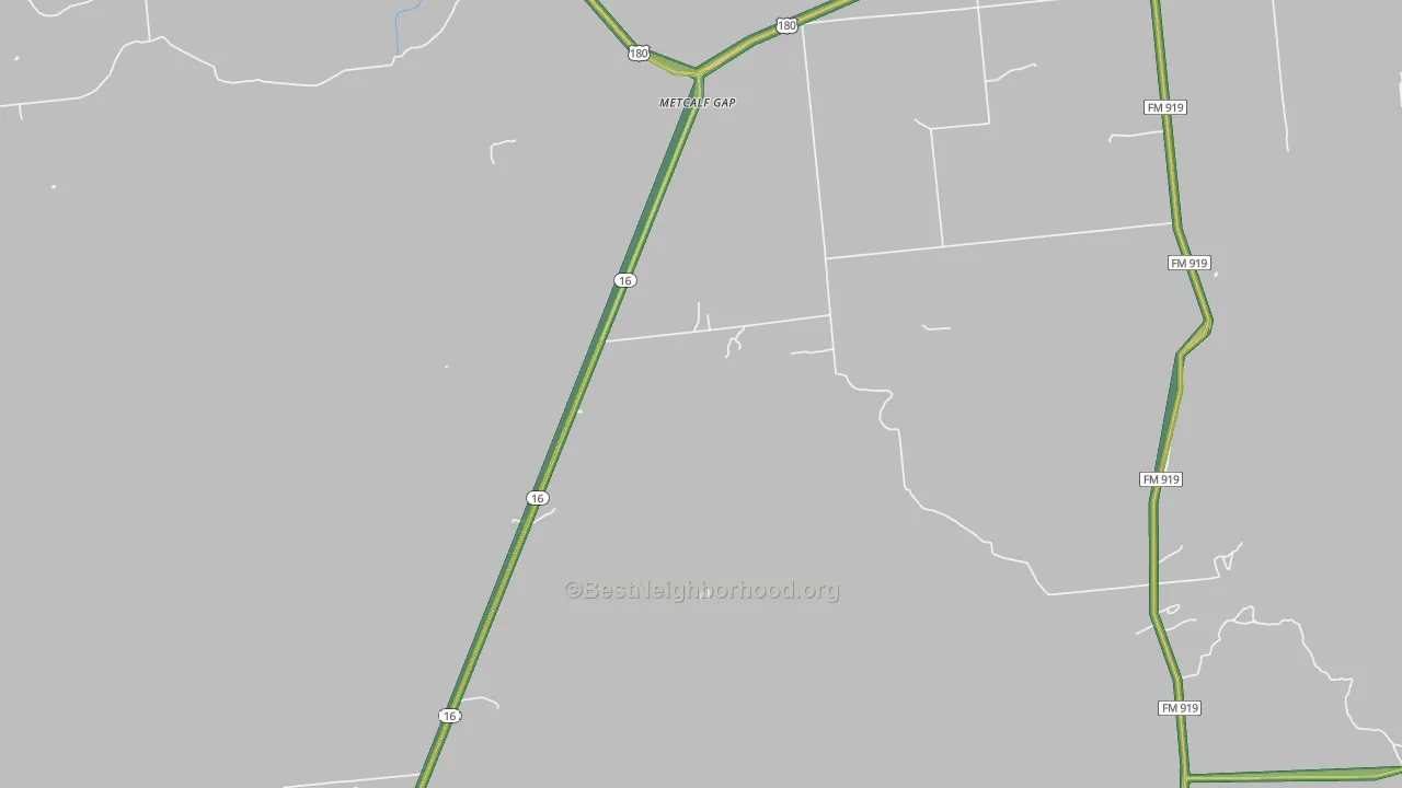 Metcalf Gap, TX Map of Noise Levels in Metcalf Gap