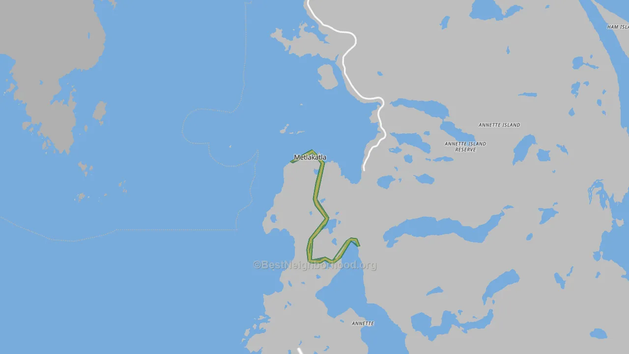 Metlakatla, AK Map of Noise Levels in Metlakatla