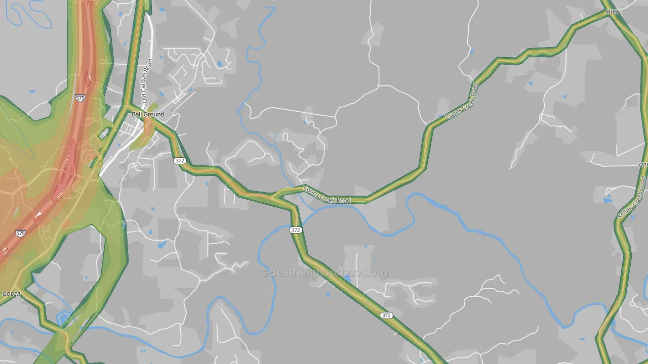 Mica, GA Map of Noise Levels in Mica