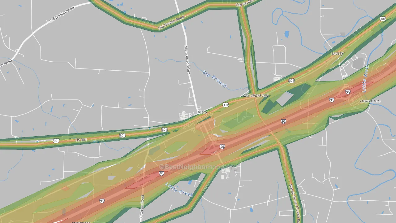 Micro, NC Map of Noise Levels in Micro