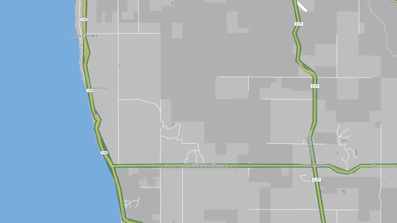 Middle Village, MI Map of Noise Levels in Middle Village