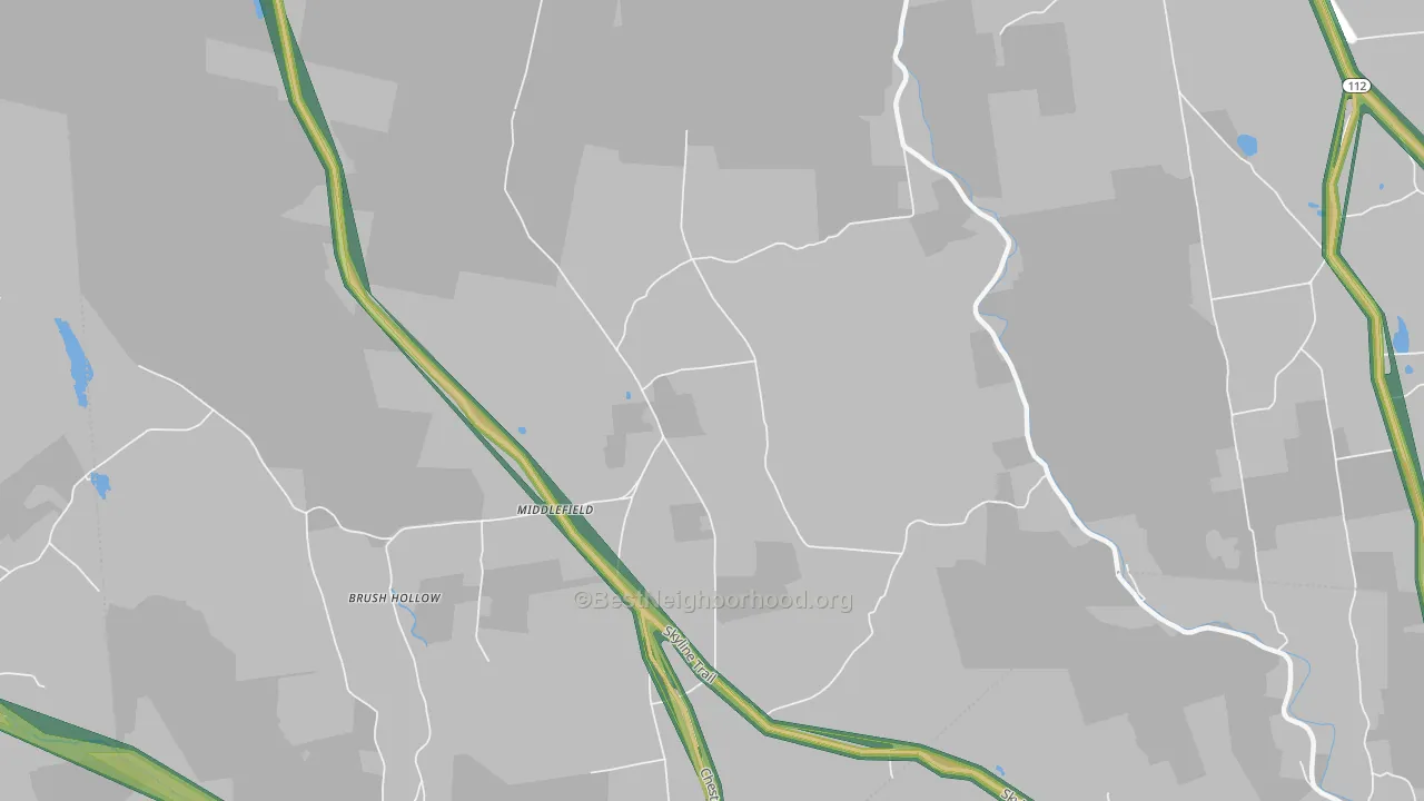 Middlefield, MA Map of Noise Levels in Middlefield