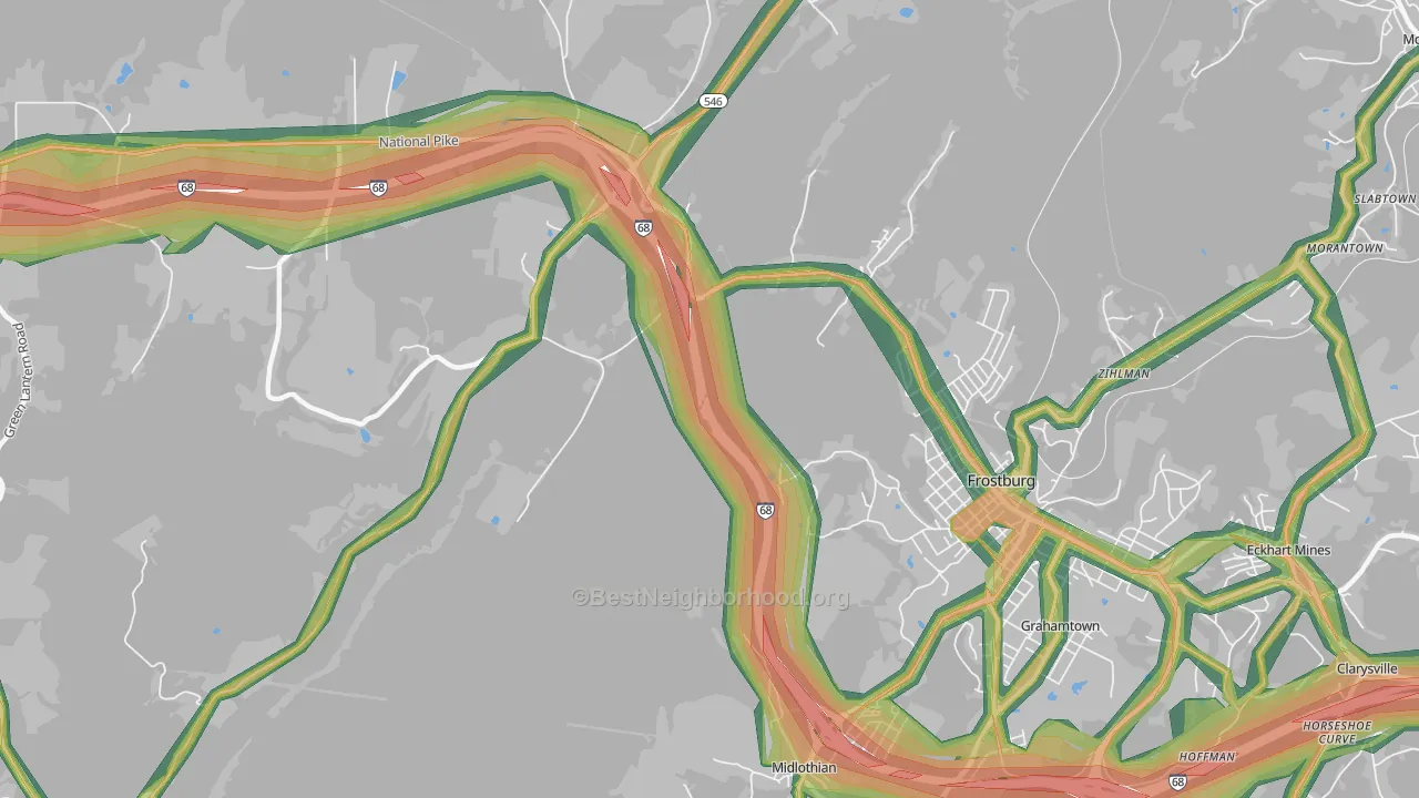 Midlothian, MD Map of Noise Levels in Midlothian