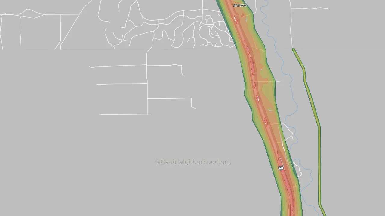 Midway, CO Map of Noise Levels in Midway