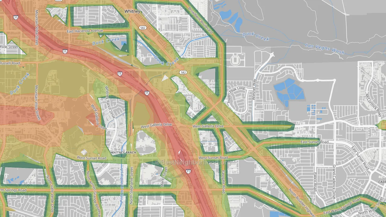 Midway, Henderson, NV Map of Noise Levels in Midway