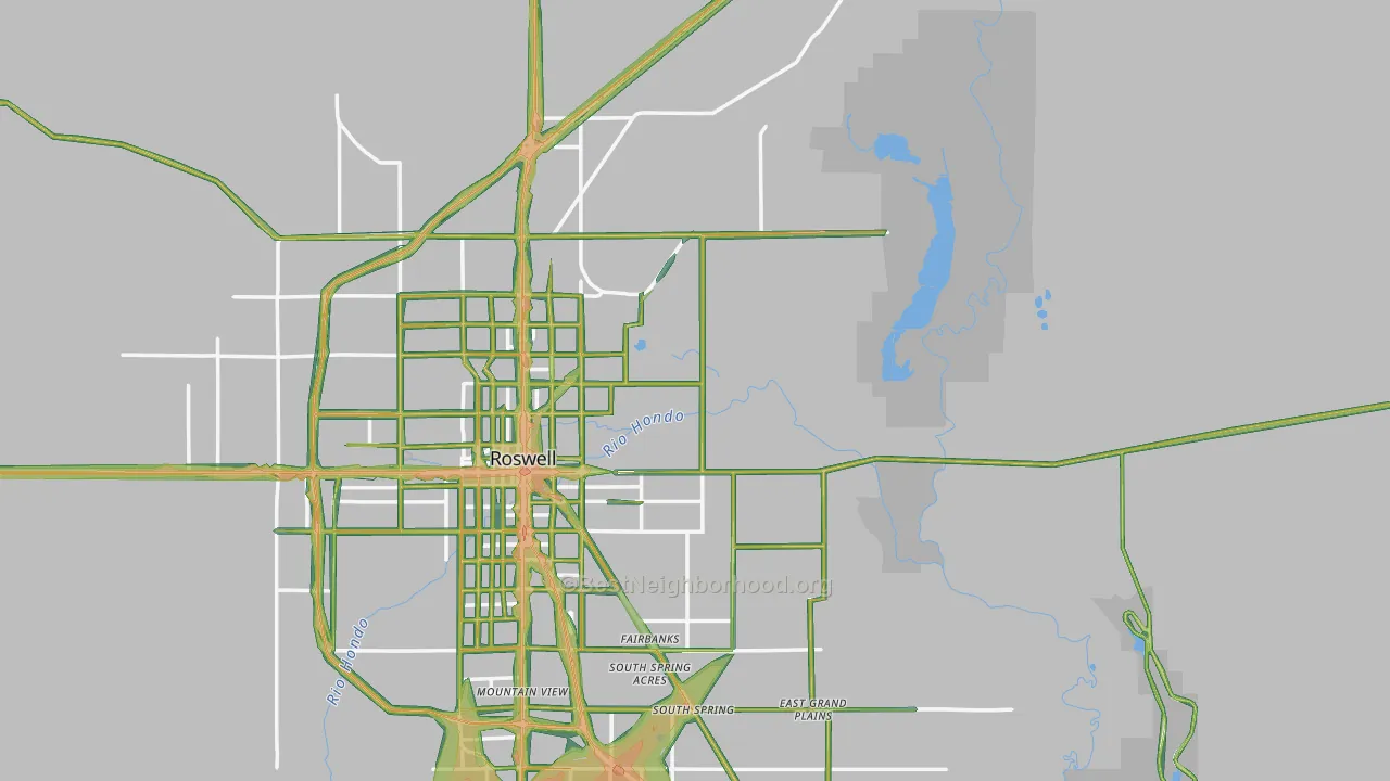 Midway, NM Map of Noise Levels in Midway